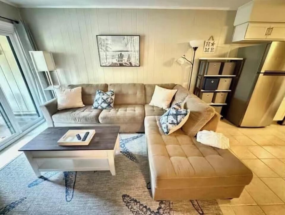 Sink into air-conditioned comfort and coastal calm after a sun-filled day.