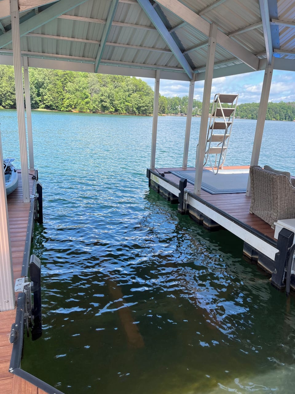 Park your boat in the covered dock 
