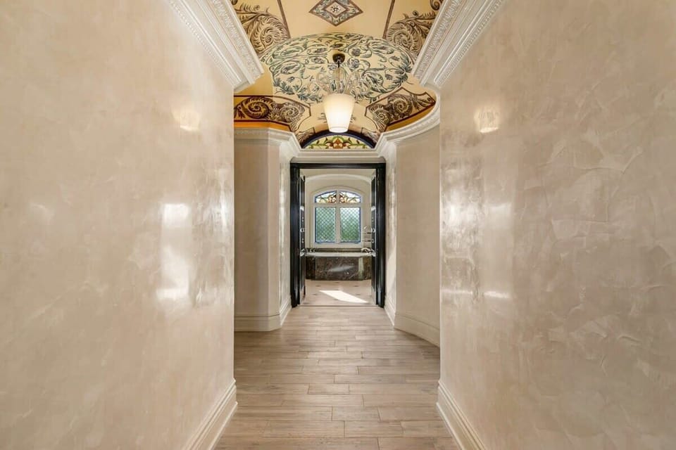 Our master bedroom's ceiling details.