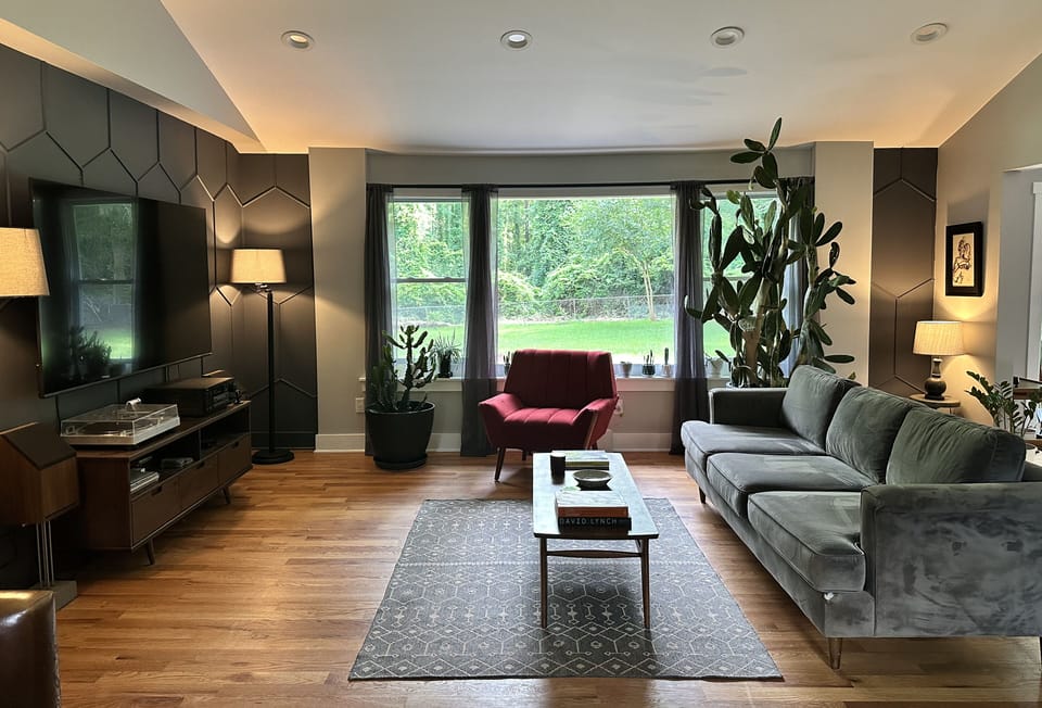 Living room area toward back yard