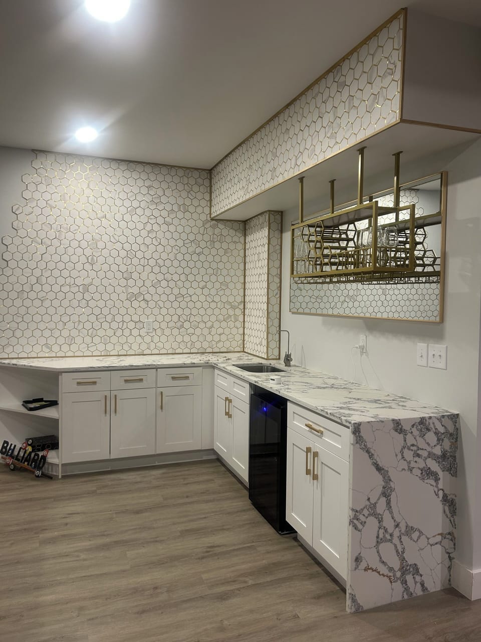 Downstairs Full Entertainment Room with Kitchen