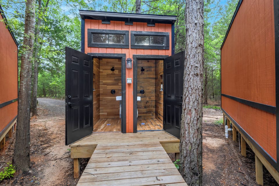 What a great experience taking a shower here! Both showers are floor to ceiling tile