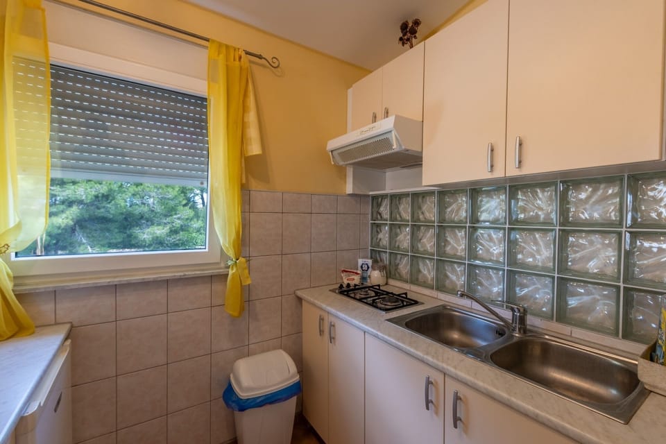 Fridge, stovetop, cookware/dishes/utensils
