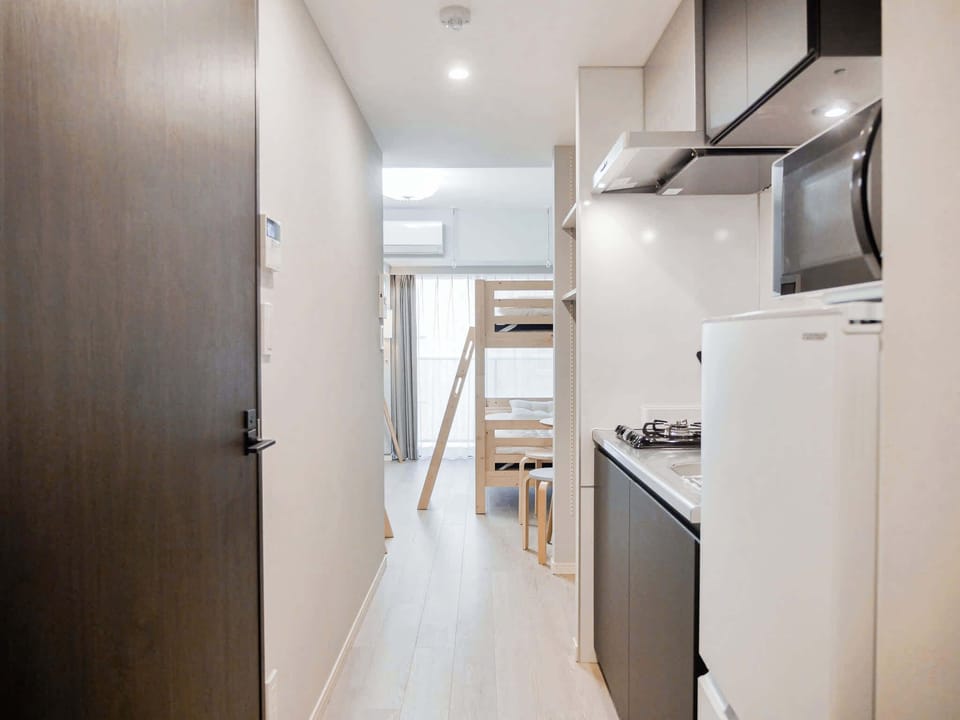 Fridge, microwave, electric kettle, highchair