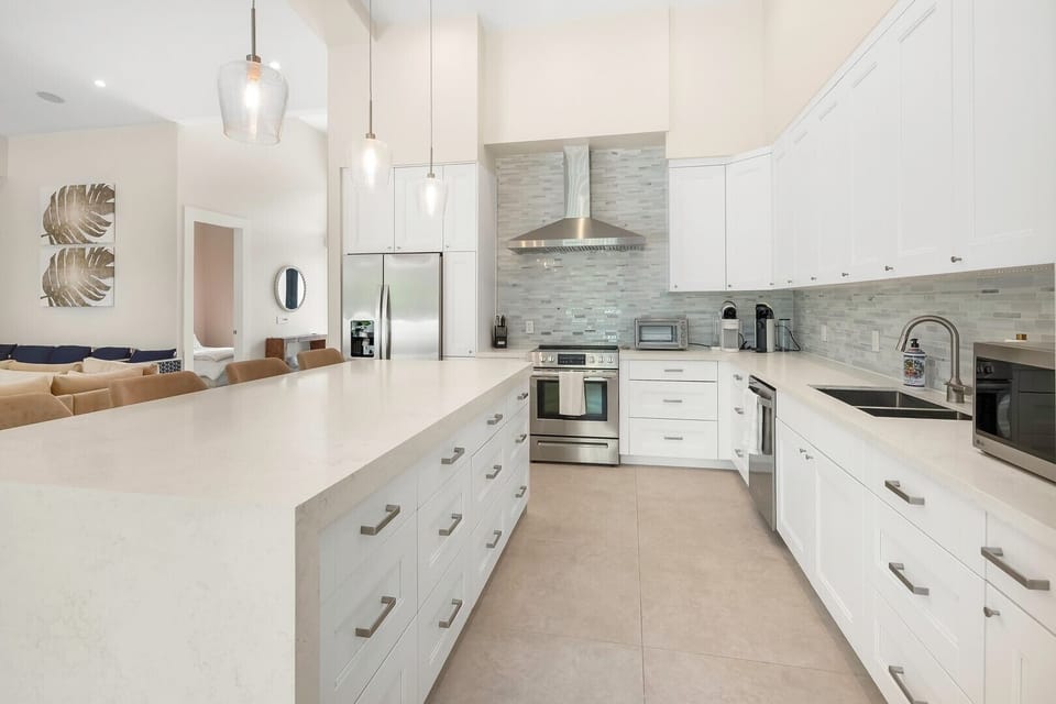 White and Stainless Steel Kitchen