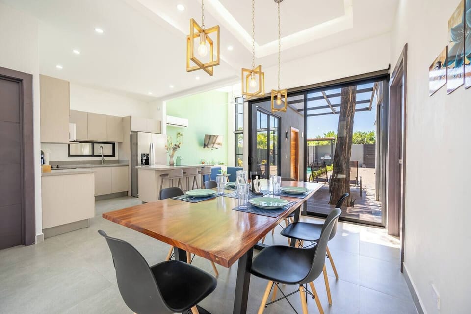 Dining Room Table/ Kitchen Area. Table seats 6 people at Casa Encanto