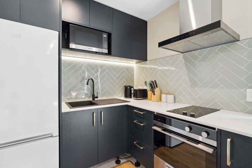 Modern kitchen with all necessary amenities