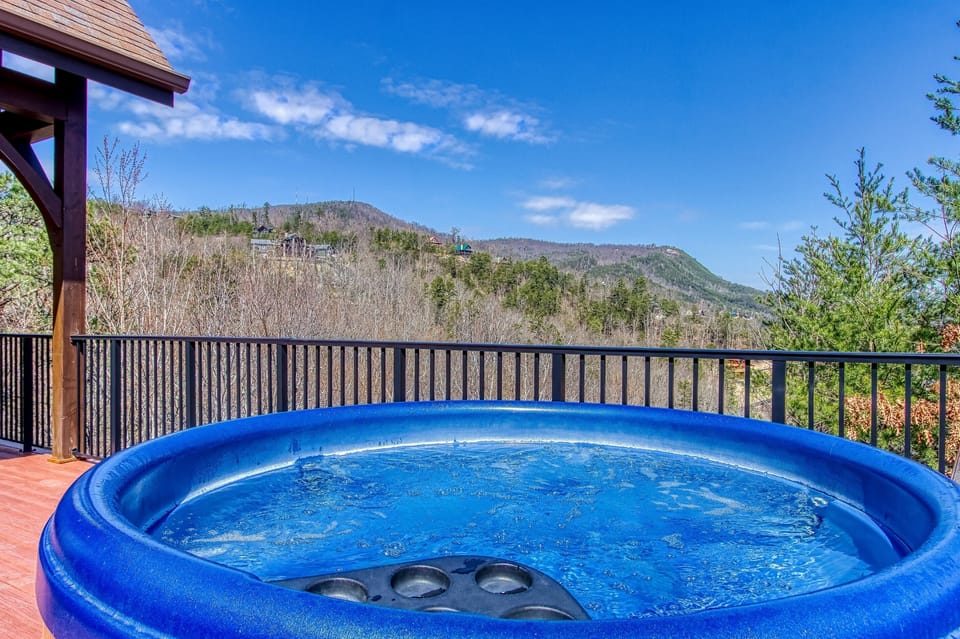 Scenic views from your own private hot tub
