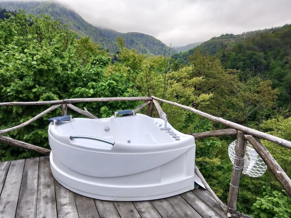 Outdoor spa tub