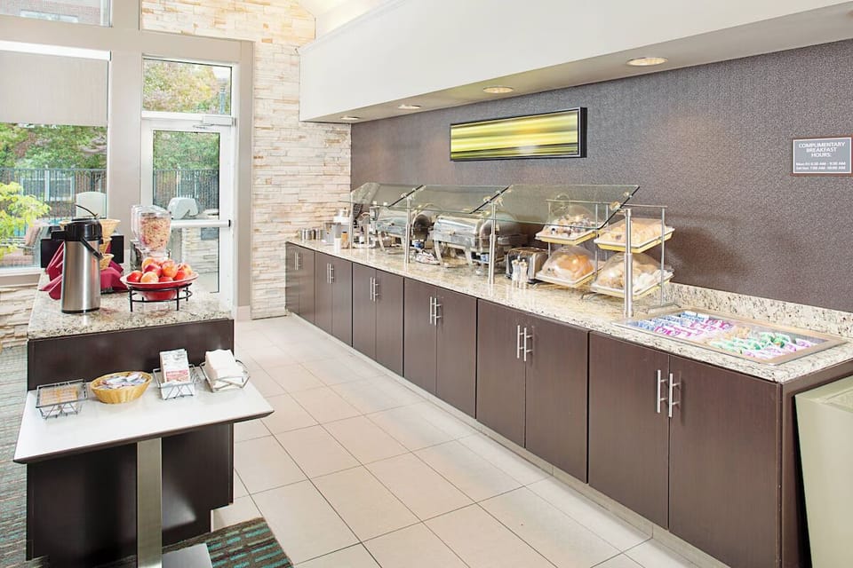 Start mornings right with a generous, fresh breakfast buffet.