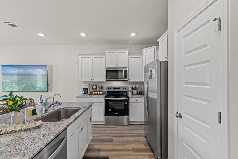 Whip up meals with ease in the fully equipped kitchen