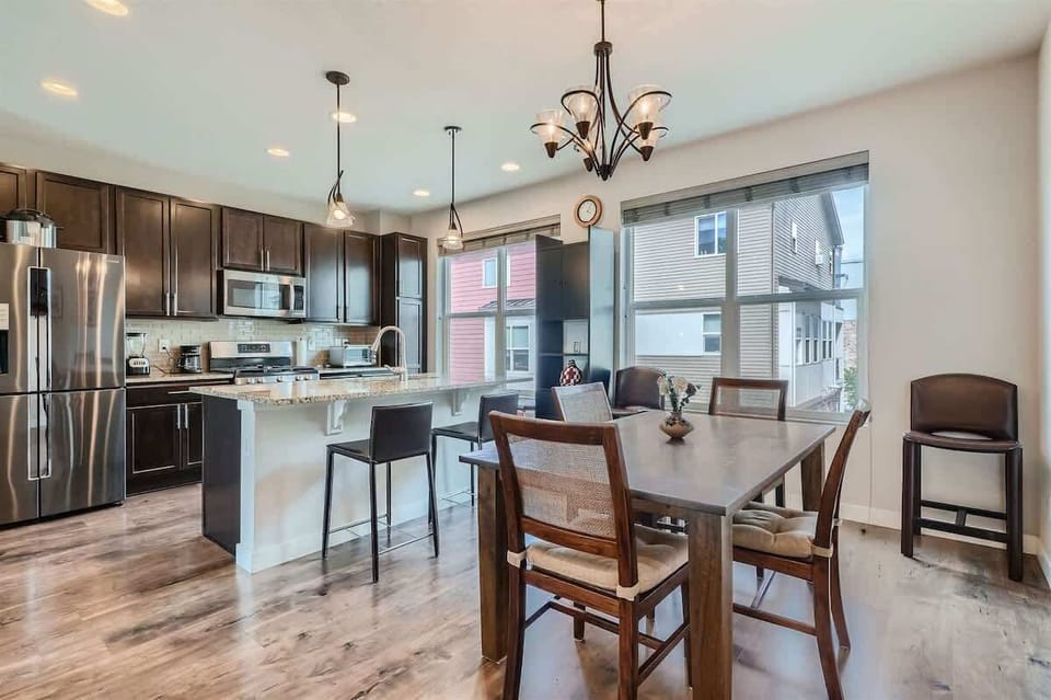 Open-Concept Kitchen, Dining, and Living Area