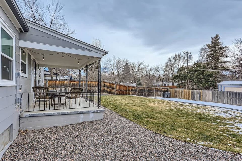 Private backyard fully enclosed for peace of mind and outdoor enjoyment.