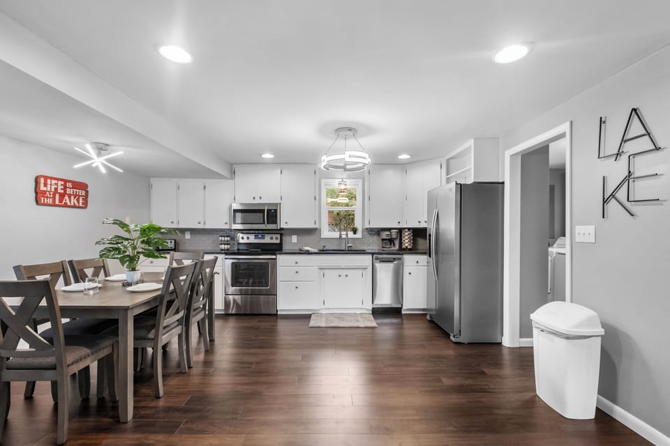 Fully stocked kitchen for all your cooking & baking needs!