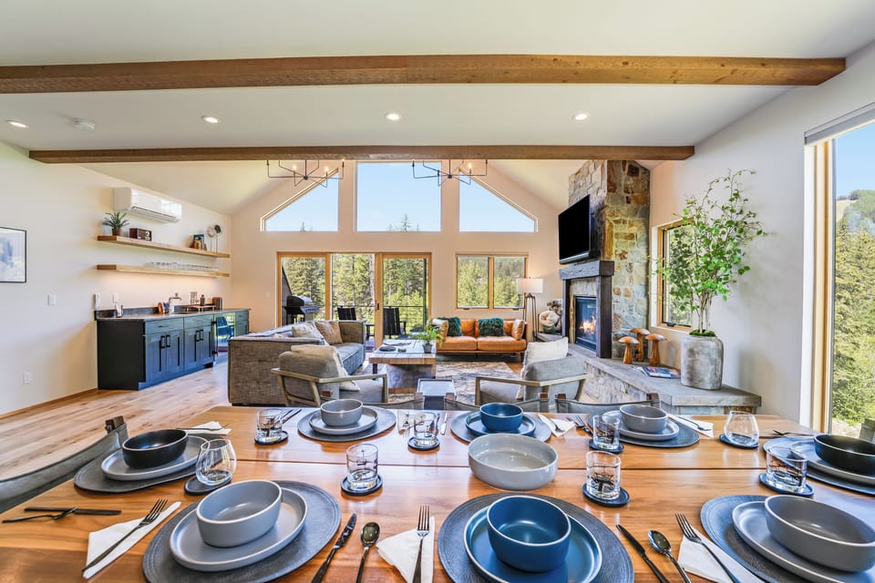 Adjacent to the living room is the dining room | Main Level