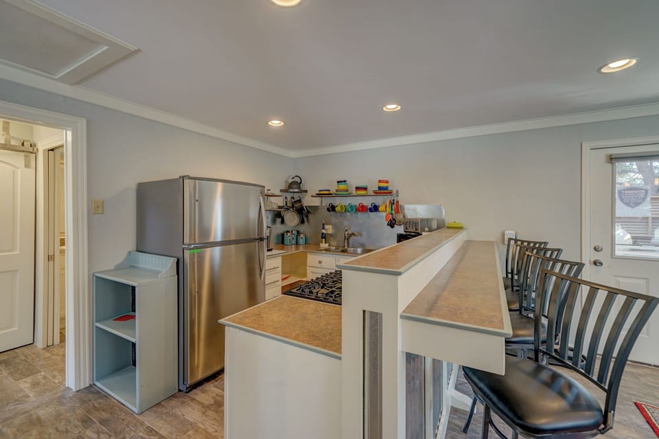 Kitchen with bar seating