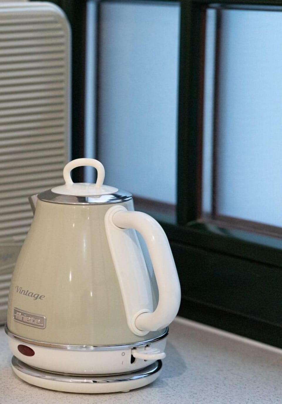 Shared kitchen with coffee maker and kettle – cook, brew, and feel at home during your Gdańsk stay.