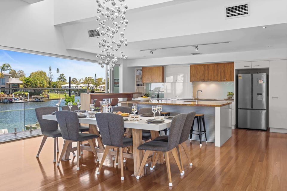 Dining area designed for shared meals with family and friends.