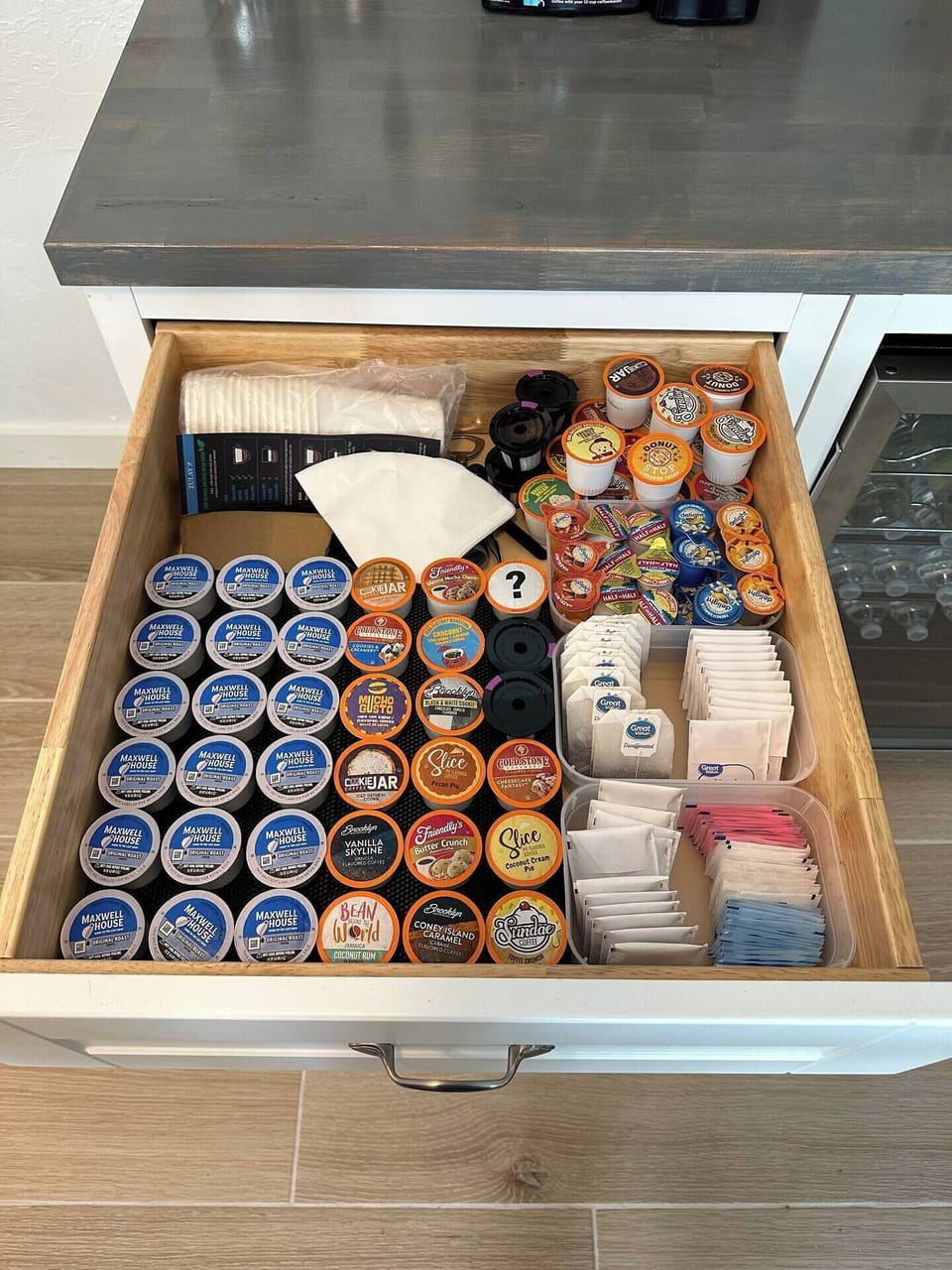 Pick your poison.  K-Cups, French Press, or Drip.