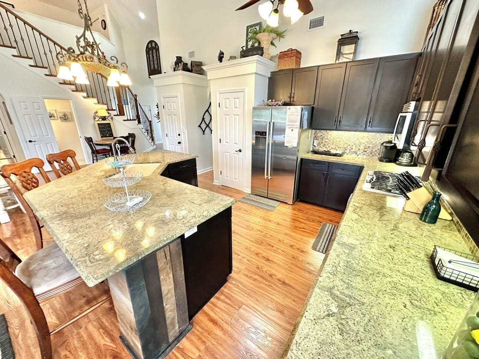 Fully stocked kitchen