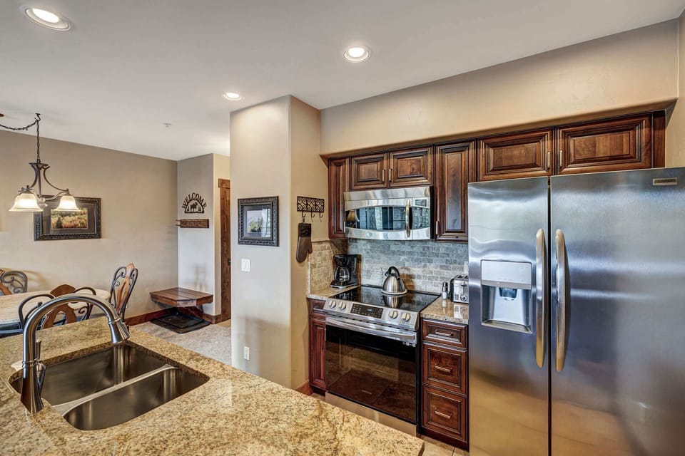 Whip up your favorite meals in the full kitchen 