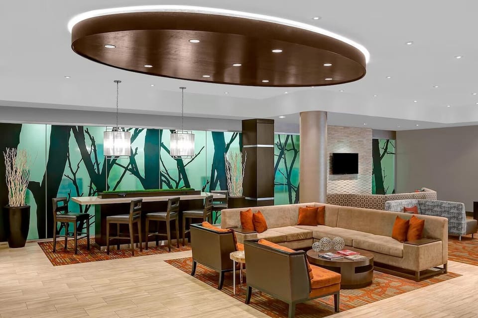 Unwind in the expansive lounge with cozy seating nooks.