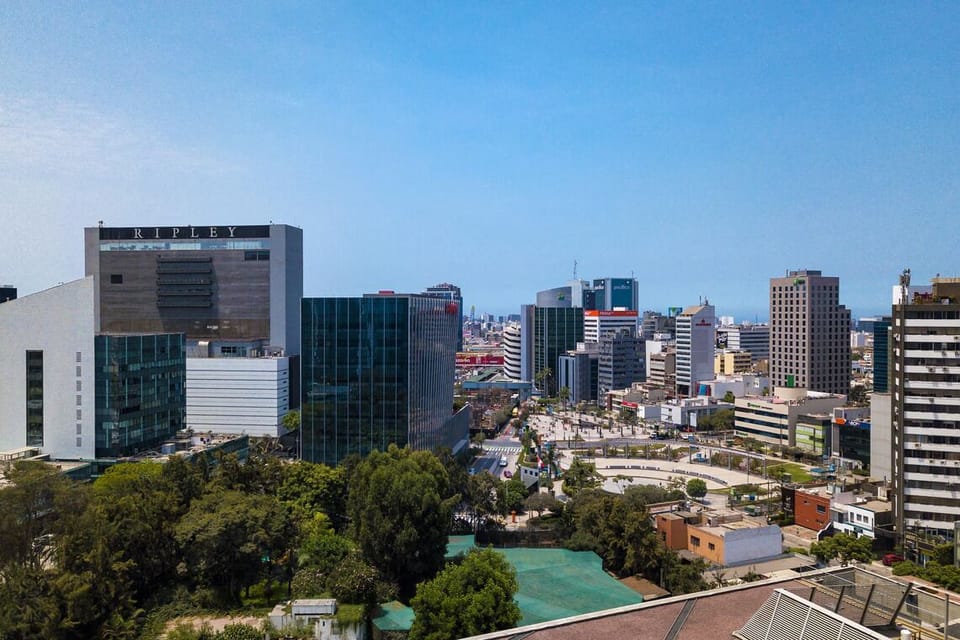 Take in another bright skyline view from above the city.