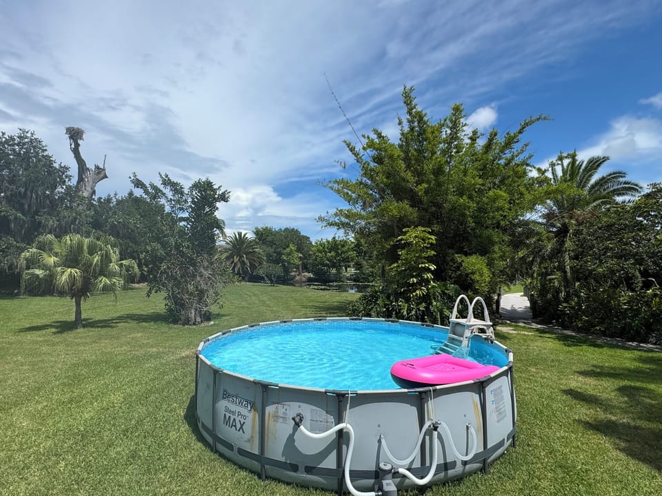 Private above ground pool