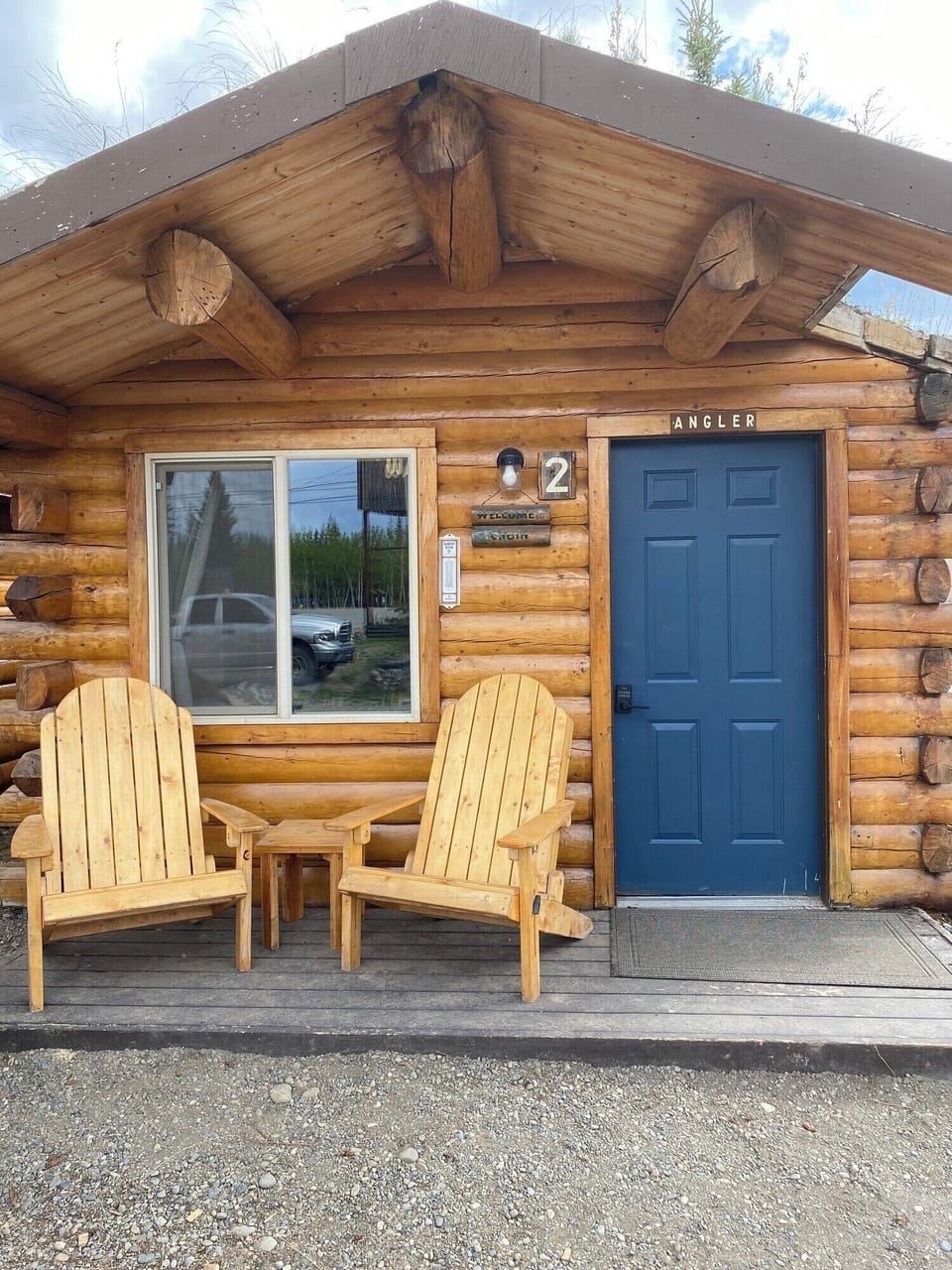 Cabin front porch