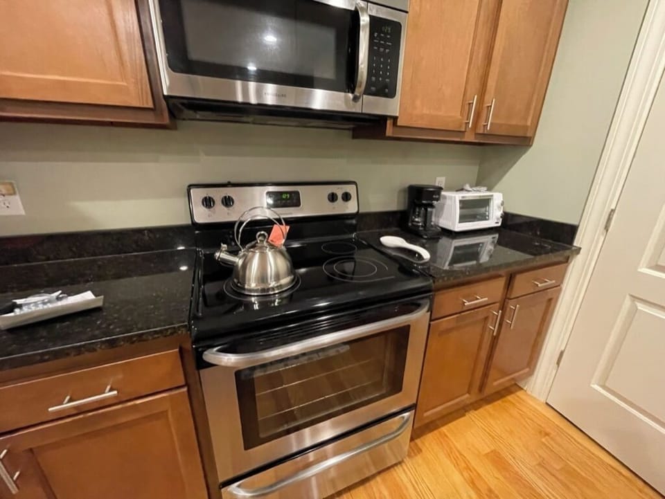 stainless steel appliances.