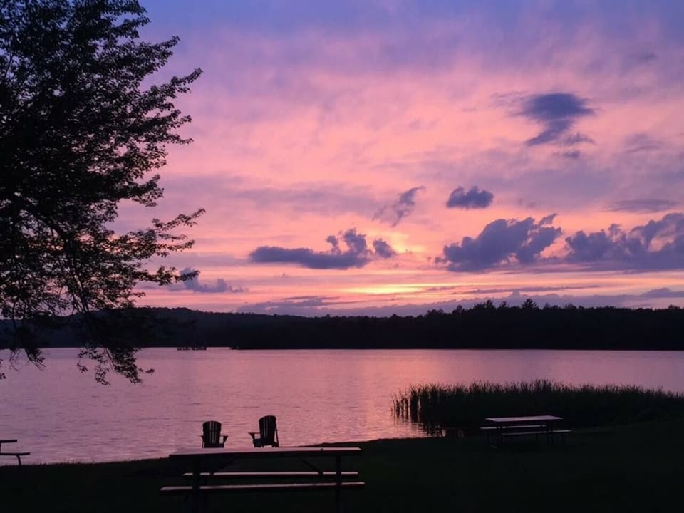 Lake at sunset