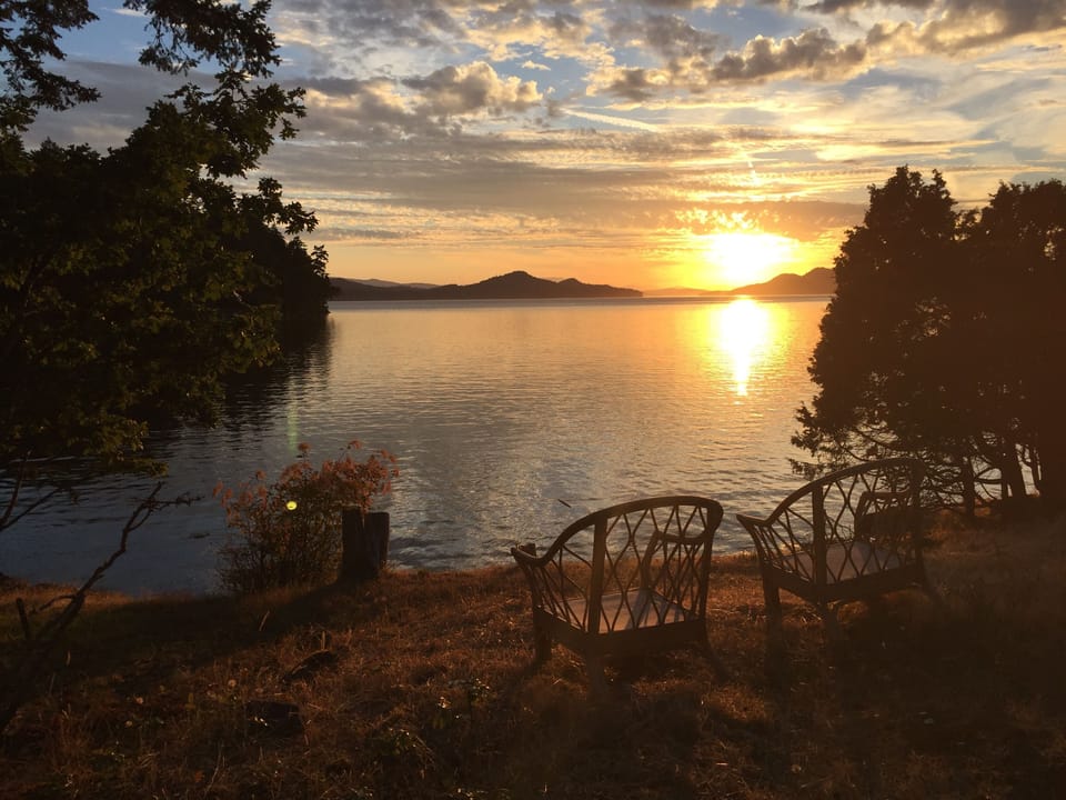Sunset from the front yard