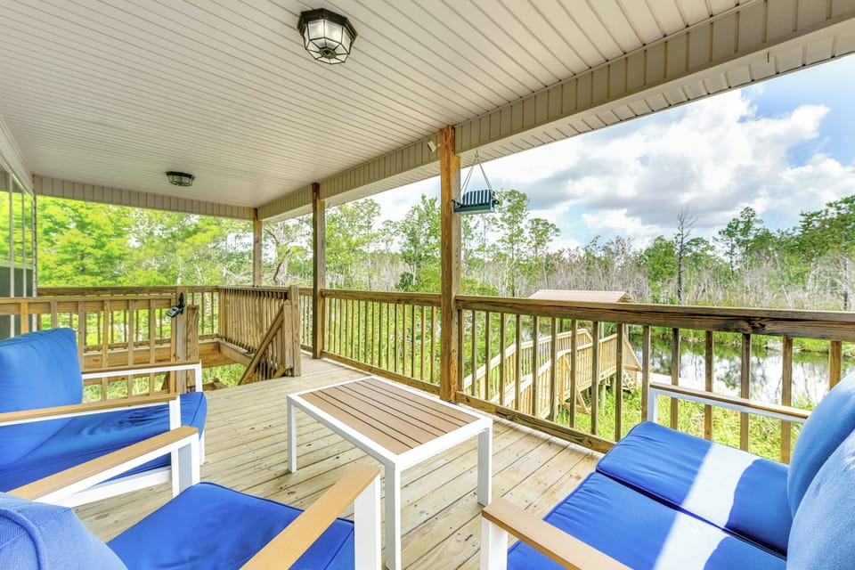 Bay St. Louis Vacation Rental | 3BR | 2BA | Stairs Required | 1,300 Sq Ft