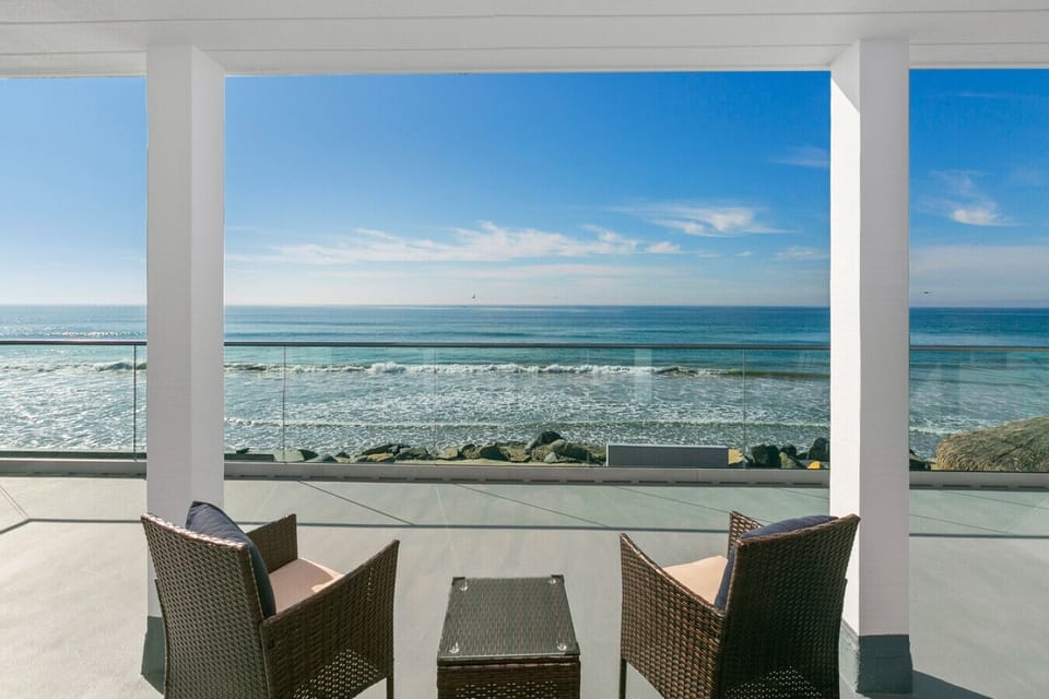 Ocean and beachfront views