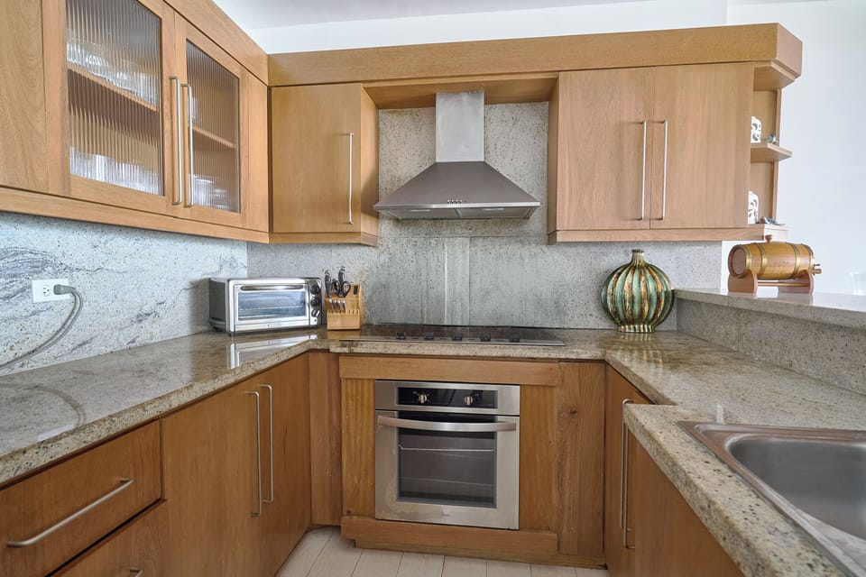 Full kitchen includes washer and dryer, coffee maker, toaster, microwave, etc.