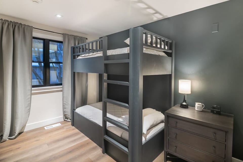 Tuck in the kids with sturdy bunks and soft linens.