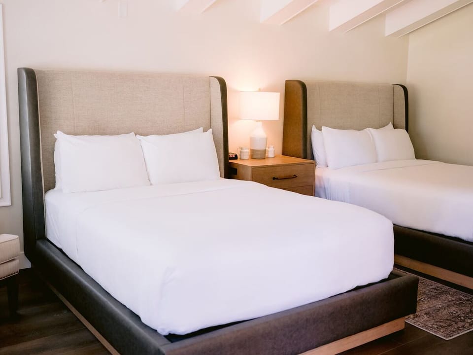 Drift off on crisp linens in a peaceful double-bed room.