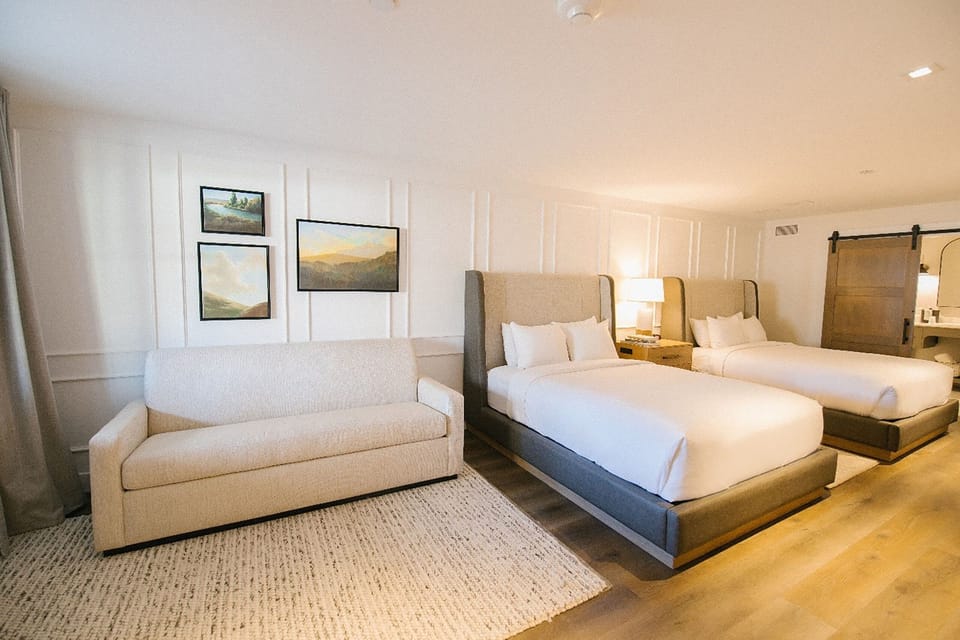 Stretch out in a spacious suite with cozy sofa seating.