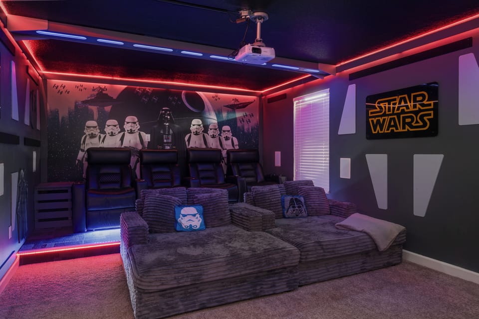 Step into a galaxy far, far away—your own private Star Wars theater!