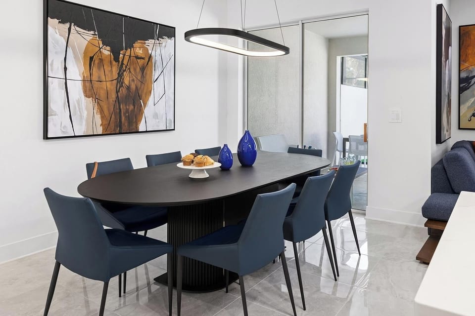 Gather together in the bright open-plan lounge and kitchen.