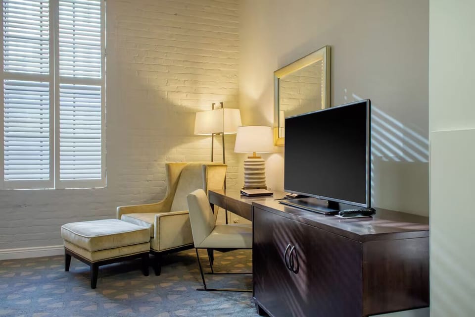 Lounge by the window, then stream favorites on the flat-screen.