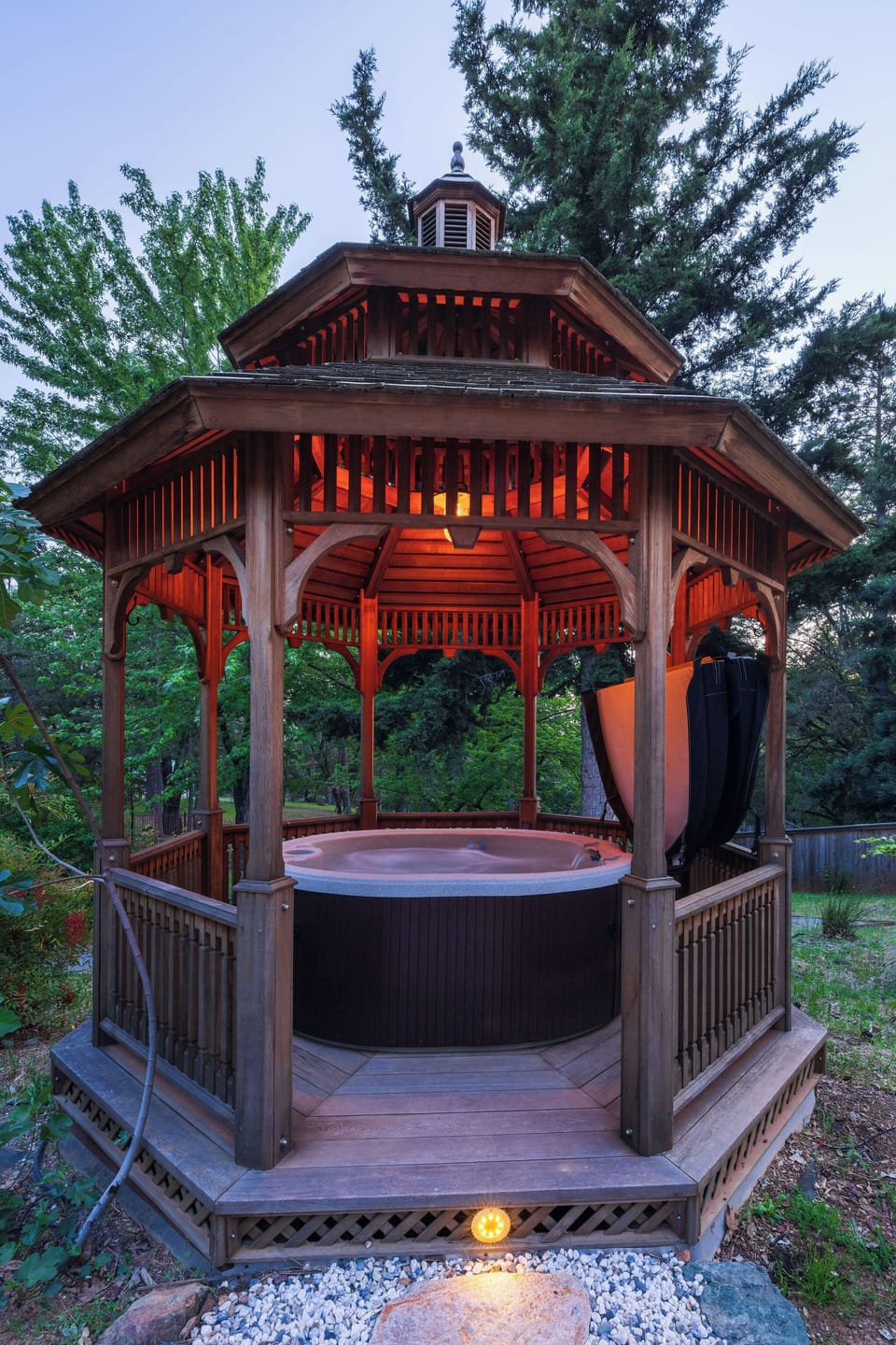 There's a hot tub in the Gazebo!