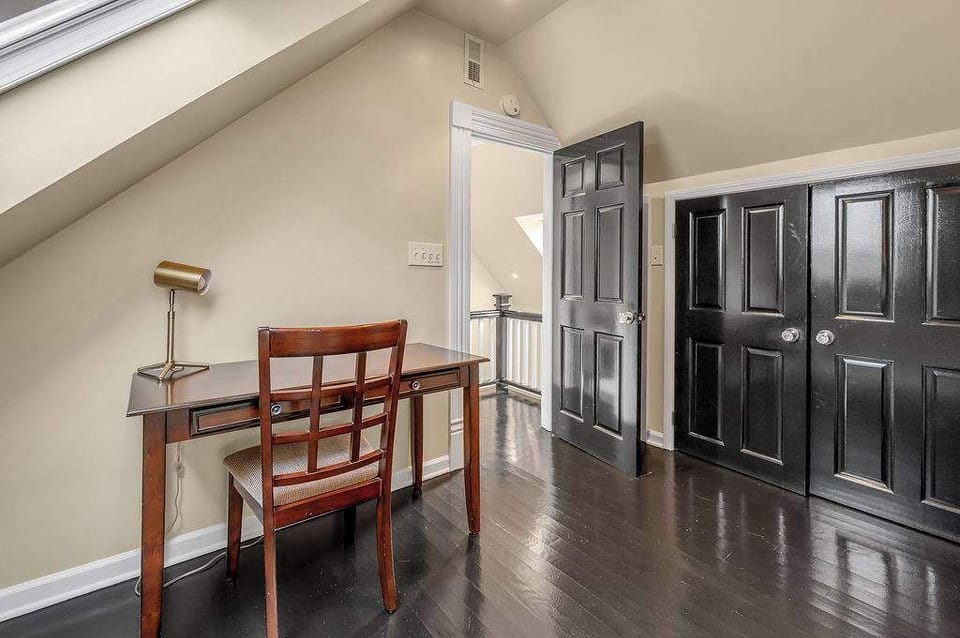 Whether you’re on a business trip or need to catch up on emails, this quiet workspace offers comfort, focus, and everything you need to stay connected.