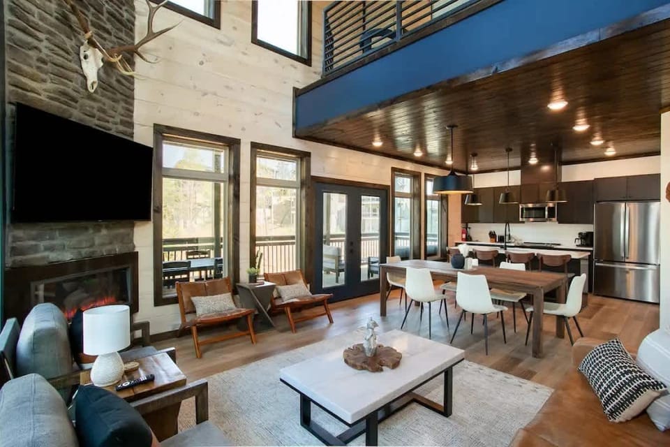 Living room and kitchen are located on the main level. 