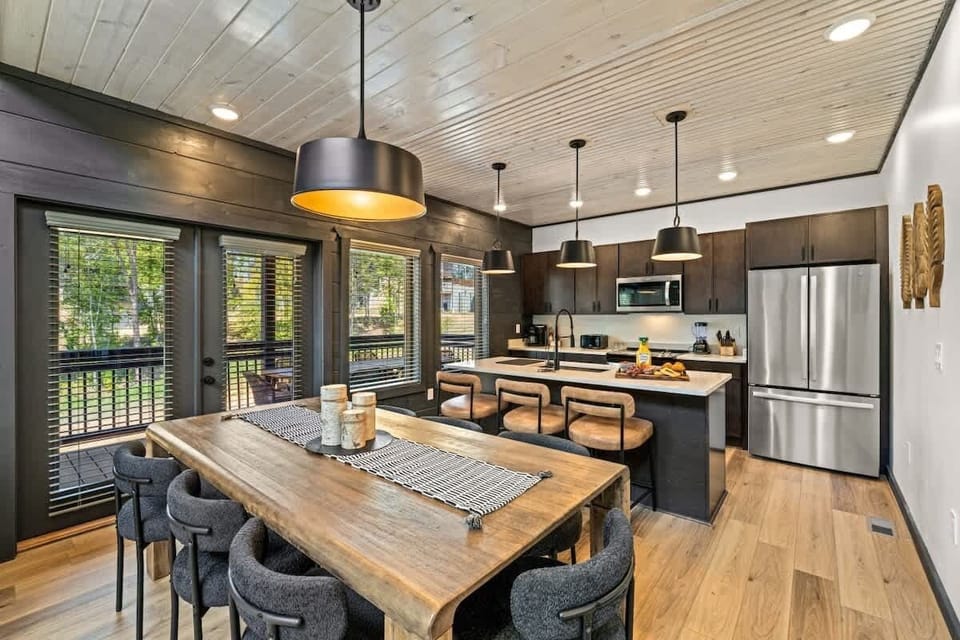 Dining and kitchen located on the main level