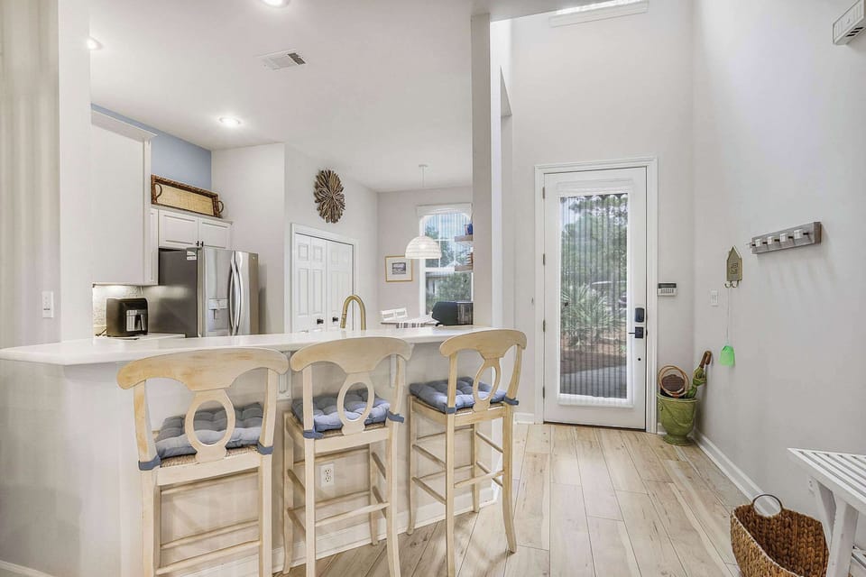 Breakfast counter offering three extra seating.
