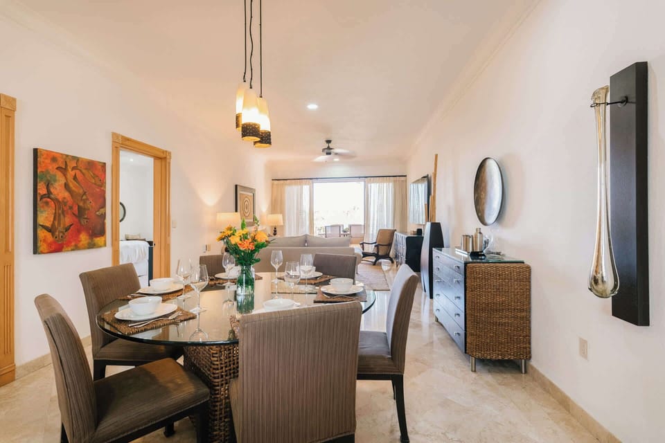 Dining/Living Room | Villa La Estancia 2304 in Cabo San Lucas, Mexico by Luxus Vacation Properties