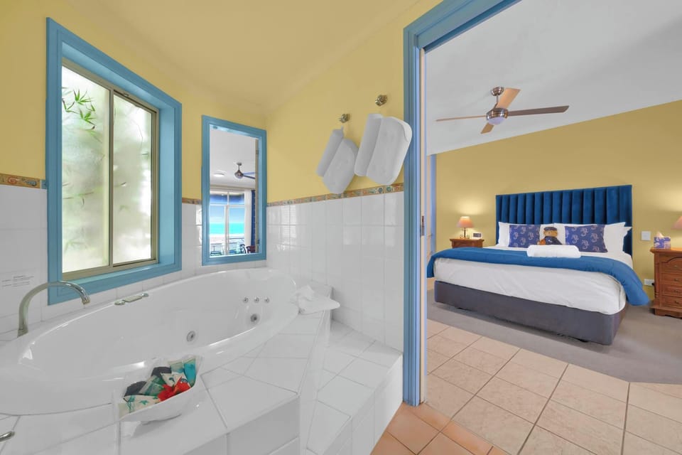 Ensuite with spa bath and bedroom access