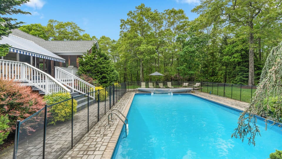 Pool and backyard