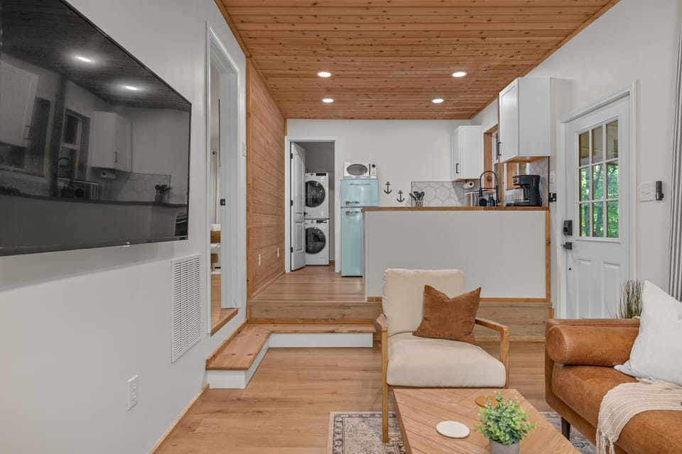 Living room and kitchen